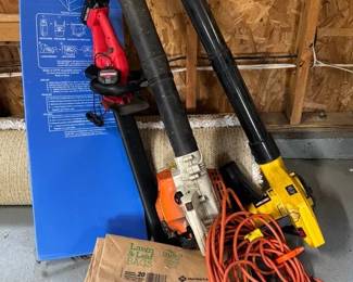 Craftsman Clippers with Battery and Charger, Paramount Blower, Stihl BG55 Blower, Yard Waste Bags