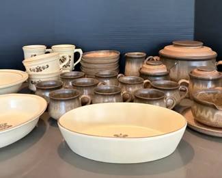 Pfaltzgraff and Denby Romany Brown Stoneware