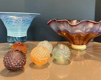 Hand Blown Glass BowlVases