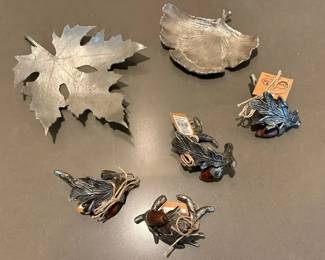 Leaf Metalware Art by Don Dromm, Michael Aram and Mudd Pie