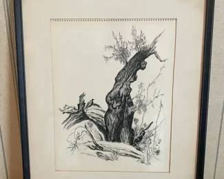 Original Ink Drawing on Sketch Paper, Not Signed