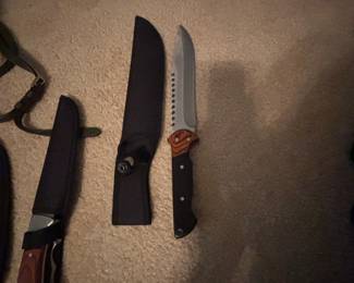 Survival Hunting Knife Set with Nylon Sheaths