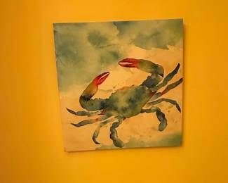 Blue Crab Watercolor Painting