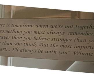 Winnie the Pooh inspirational quote sign