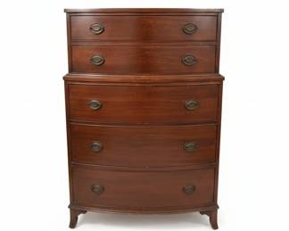 Federal Style Mahogany BowFront Chest of Drawers