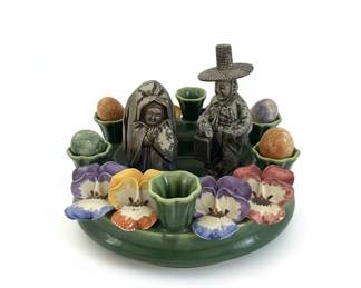 Carlton Ware Pansy Ring Vase