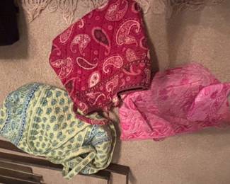 Vera Bradley Quilted Cotton Tote Bags Lot of 