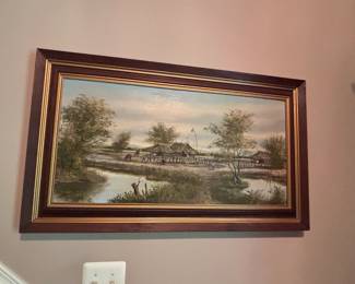 Santi Signed Landscape Oil Painting