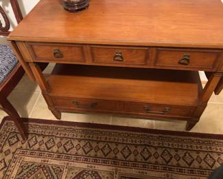 MidCentury Modern Cherry DropLeaf Console Table