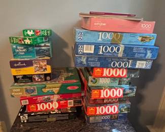 Collection of Vintage and Modern Jigsaw Puzzles