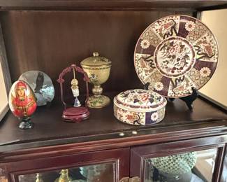 Collection of Asian Ceramics including Japanese Satsuma and Cloisonn, and Chinese Porcelain