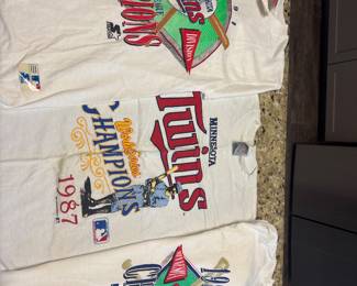 Twins championship shirts.