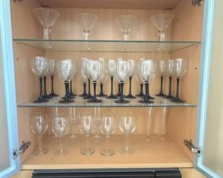 Lot #53 - Coordinated Wine, Martini & Champagne Stemware Collection