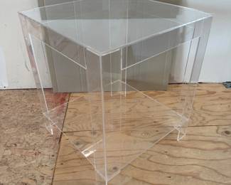 Lot #51 - Clear Acrylic Side Table
