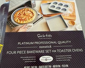 Lot #63 - Nonstick 4-Piece Toaster Oven Bakeware Set
