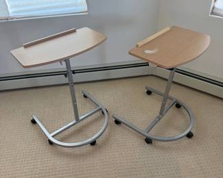 Lot #94 - Pair of Height-Adjustable Rolling Laptop Tables