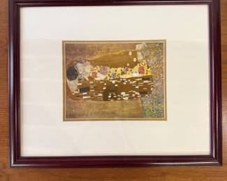 Lot #141 - Framed Gustav Klimt The Kiss Art Print