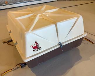 Lot #147 - Vintage Kar-Rite Corporation Rooftop Car Cargo Carrier | Hard-Shell Luggage Box