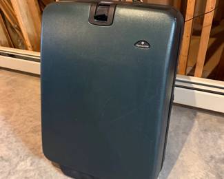 Lot #143 - Vintage Dark Green Samsonite Hard-Shell Rolling Suitcase