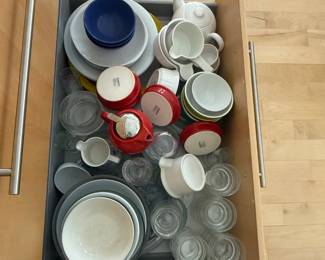 Lot #70 - Mixed Kitchen Tableware with Bowls, Platters, Mugs & Glass Dishes