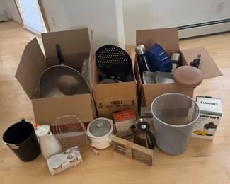 Lot #77 - Large Kitchenware Lot with Cookware, Bakeware & Utensils