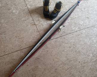 Lot #48 - Asolo Alaska Size 9.5 Ski Boots & Trak Rallye Nordic Skis