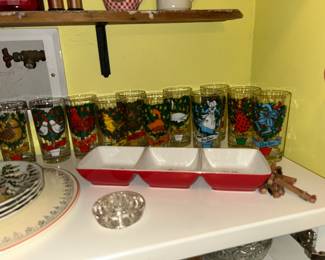 11 glasses from the 12 Days of Christmas