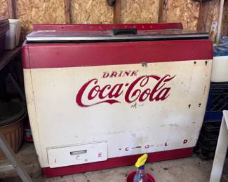 1950s Westinghouse Coca-Cola Chest Cooler. A true piece of Americana! This iconic mid-century cooler is a must-see for collectors, restorers, and anyone who loves vintage style.