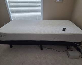 Twin Bed with Adjustable Mattress