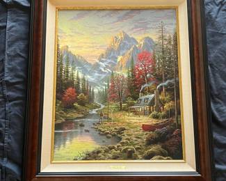 27 Thomas Kinkade The Good Life Examination Proof Limited Edition Canvas with COA
