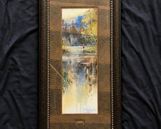 35 Brent Heighton Roll Cast Framed Fly Fishing Art