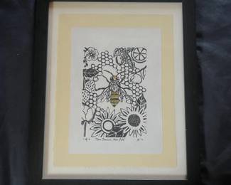 102 More Precious Than Gold Limited Edition Bee  Floral Art Print