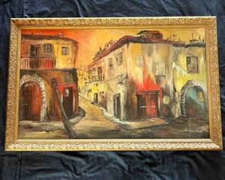 5 MidCentury Signed Armstrong Original Oil on Canvas