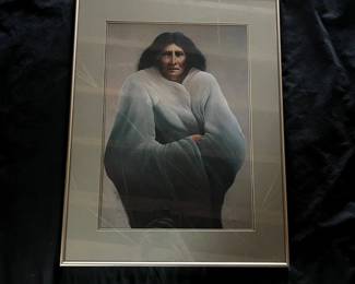107 Frank Howell Market 1987 SignedinImage Framed Art Print