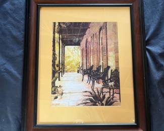 81 SignedinImage Architectural Veranda Courtyard Framed Art Print