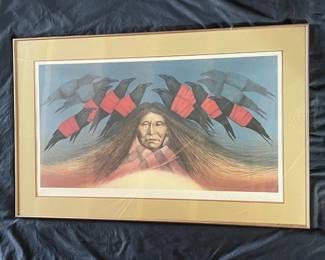 48 Frank Howell Signed 1986 The Crow Messenger