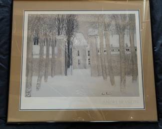 82 Andr Brasilier Loupeigne Sous La Neige Framed Art Print