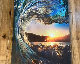 127 DesignArt Ocean Wave Sunset GalleryWrapped Canvas Wall Art