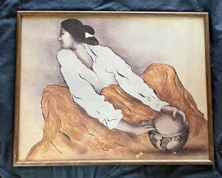 88 R.C. Gorman Pottery Keeper Framed Art Print