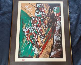 84 Vesa Peltonen Signed  Numbered Limited Edition Cycling Print