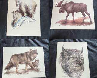 118 Doug Lindstrand Signed Alaskan Sketches Limited Edition Wildlife Prints