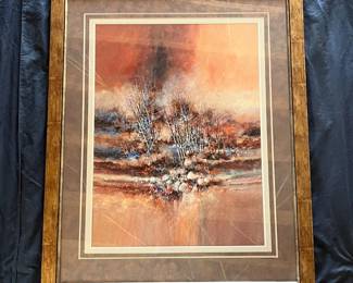20 John L. Mendoza NWS Autumns Harvest Is a Memory Original Watercolor