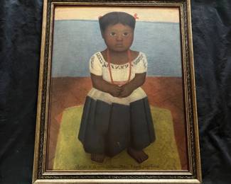 60 After Diego Rivera Delfina Flores 1927  Vintage New York Graphic Society Framed Reproduction