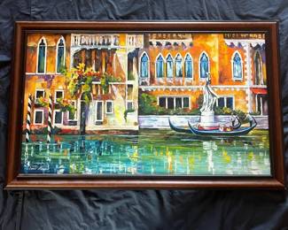 1 Leonid Afremov Slow Floating Signed Oil on Canvas with COA