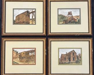 57 Paul C. Mattson 1972 Original Watercolors  Colorado Artist  Leadville  Cripple Creek