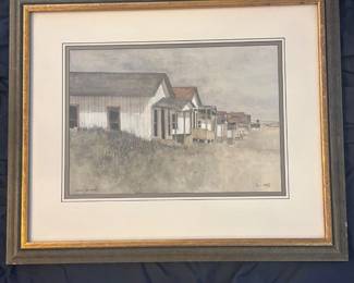 58 Paul C. Mattson 1974 Original Watercolor Company Housing Madrid New Mexico  Colorado Artist