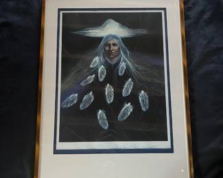 45 Frank Howell Rising Wind 1995 DoubleSigned Framed Art Print