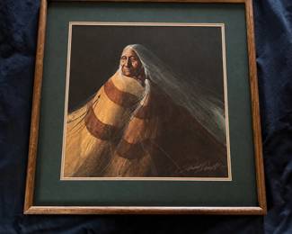 51 Frank Howell Genesis Native American Portrait Framed Art Print  Signed in Image