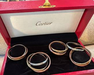 Vintage Cartier Trinity Napkin Rings set of 4