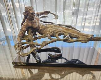 Signed and Numbered by The Artist Bronze Sculpture on Granite Base Size: 20"h x 28"w x 38"1